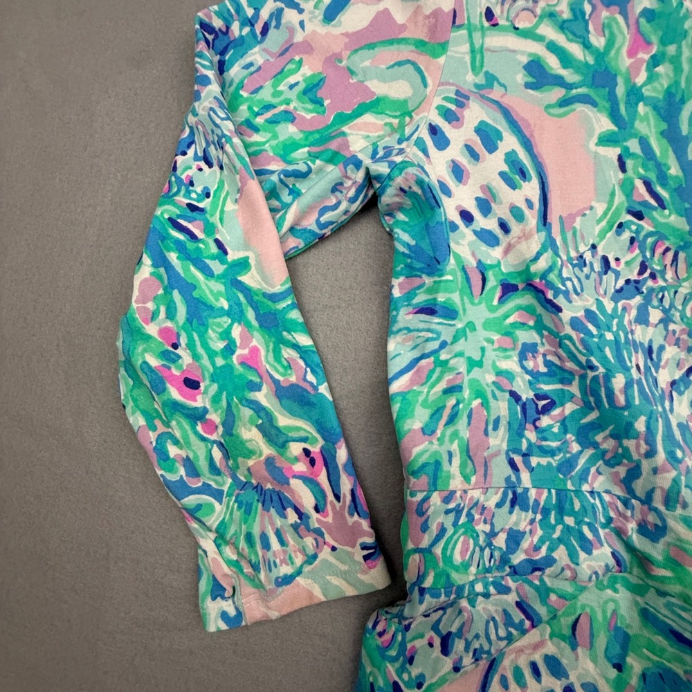 Lilly Pulitzer Karlie Wrap Romper Women Medium Amethyst Tint Crayesa Floral Wrap - Picture 5 of 16